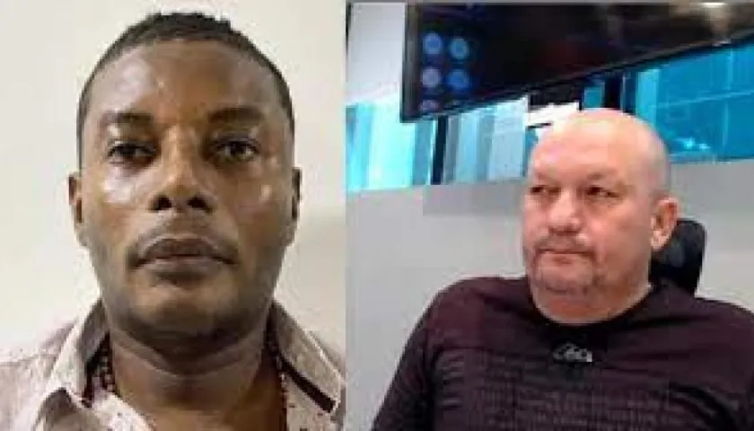 'Matamba' y Milton Libardo Jiménez Arboleda, guardia del Inpec.