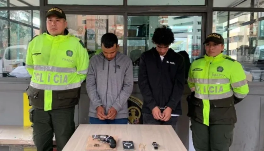 Brayan Gómez Tiria y a Edward Macías Grajales, capturados.