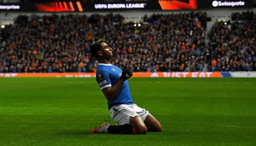 Alfredo Morelos, delantero colombiano. 