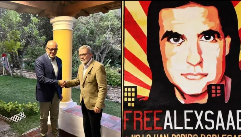 Jorge Rodríguez en México con Gerardo Blyde.