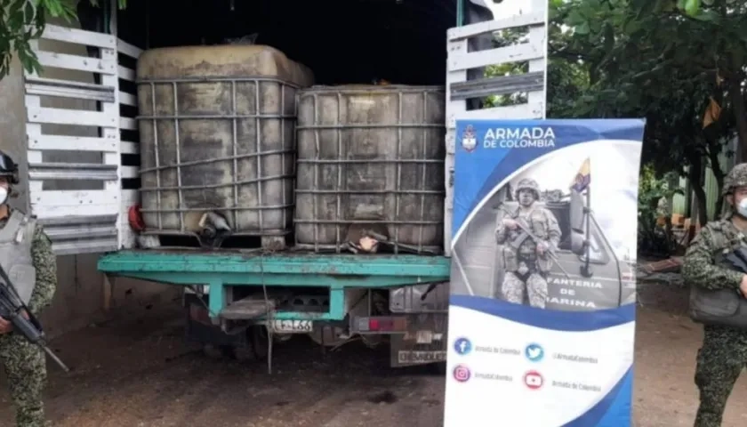 Incautación de gasolina.