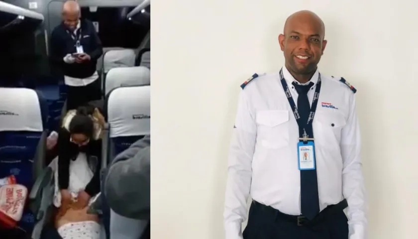 Momento del postparto y el conductor Yorman Castro Pinto.