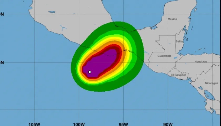 Se formó frente las costas del estado de Oaxaca, en México.