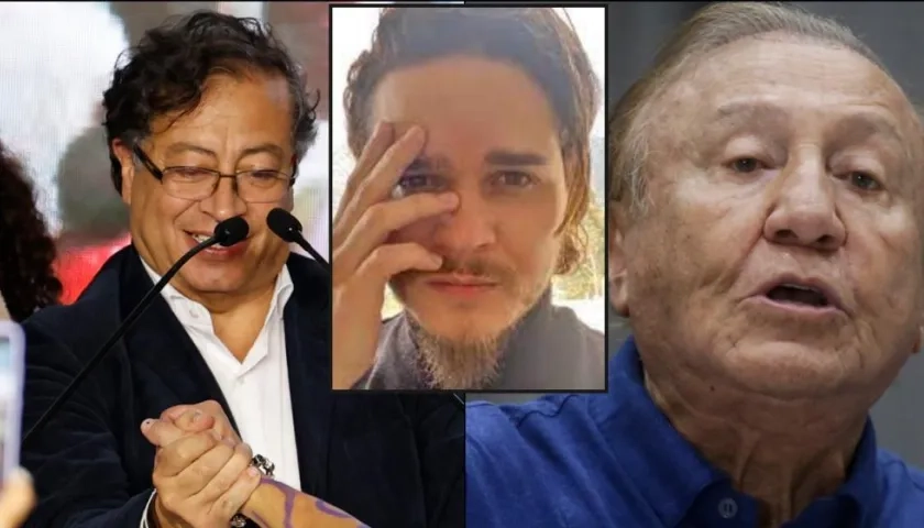Gustavo Petro, el astrólogo Daniel Daza y Rodolfo Hernández.