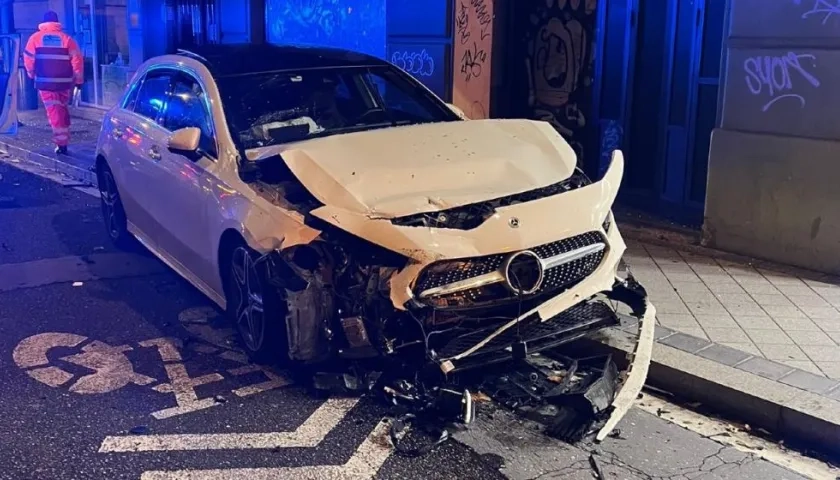 Gonzalo Plata se accidentó a bordo de este automóvil. 