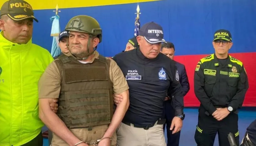 'Otoniel' el día de la extradición.