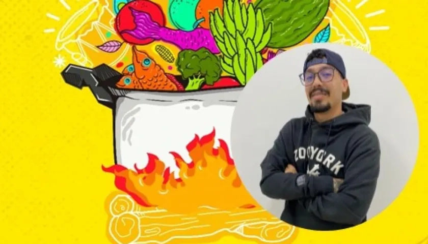 Edwin Alexander Sanjuan Martínez, diseñador gráfico, ilustrador y muralista soledeño. 