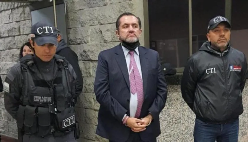 Senador Mario Castaño, tras la captura por el CTI.
