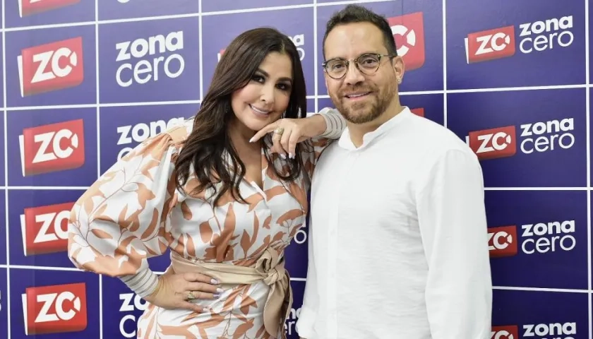 Arelys Henao y Juan Fernando Velasco, de visita en Zona Cero. 