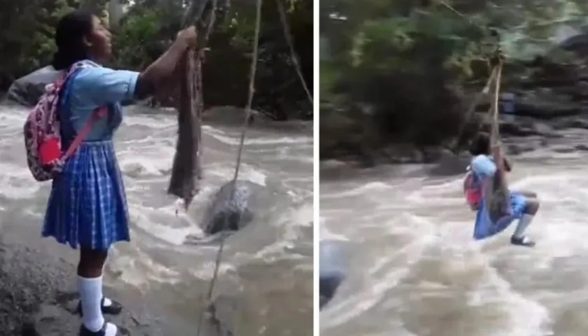 Así cruzan los niños 