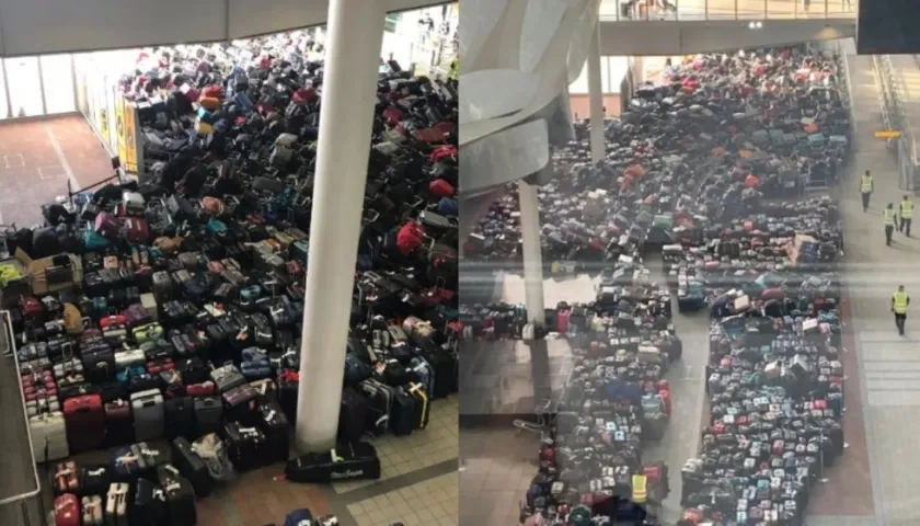 Imágenes del colapso.