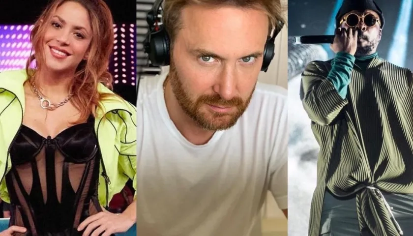 Shakira, David Guetta y Black Eyed Peas.