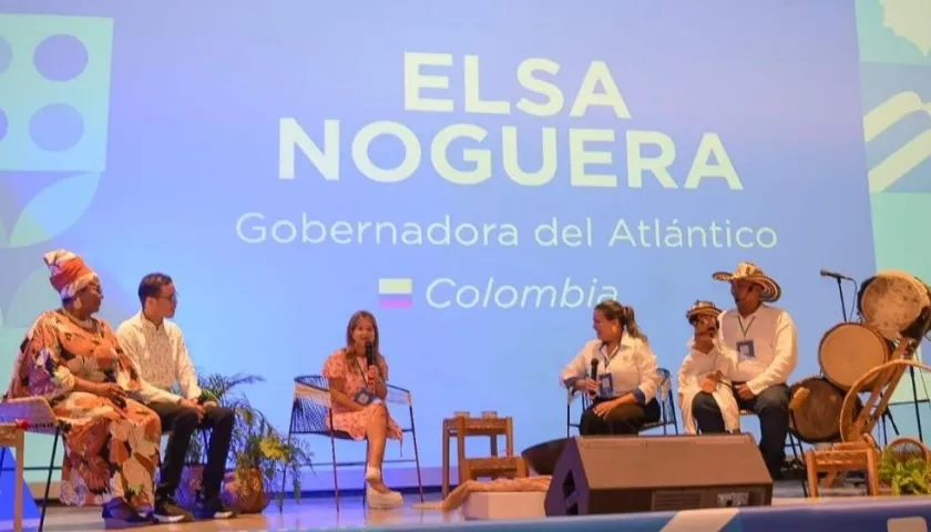 La Gobernadora Elsa Noguera presidiendo los eventos.