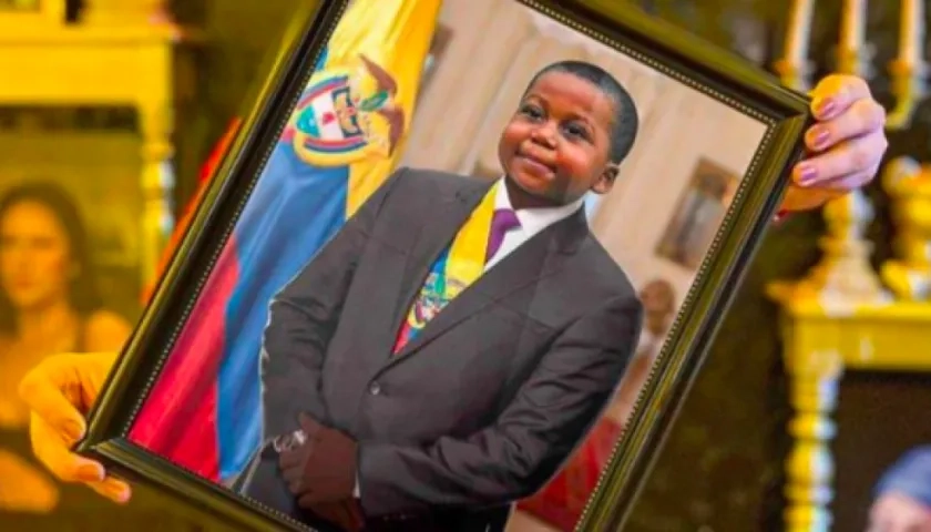 La foto montaje publicada en la cuenta del pequeño Yanfry.