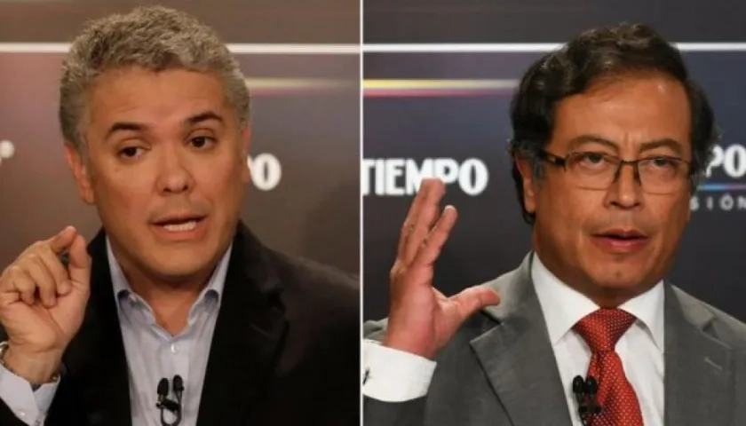 Iván Duque y Gustavo Petro.