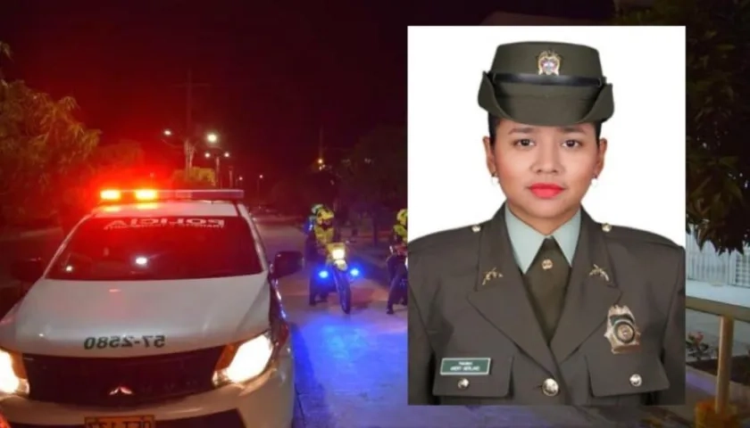 Andrey Vanessa Merlano Amaya, patrullera de la Policía Nacional. 