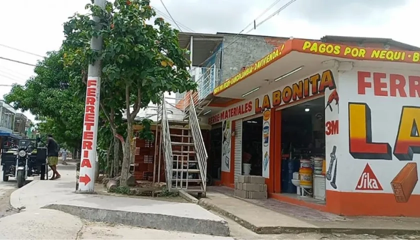 Ferretería donde ocurrió el hecho. 