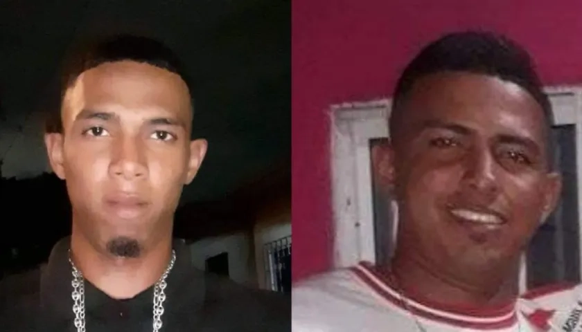 José Junior Rivera Silie (occiso) lado izquierdo; y su hermano Pedro Páez, herido.