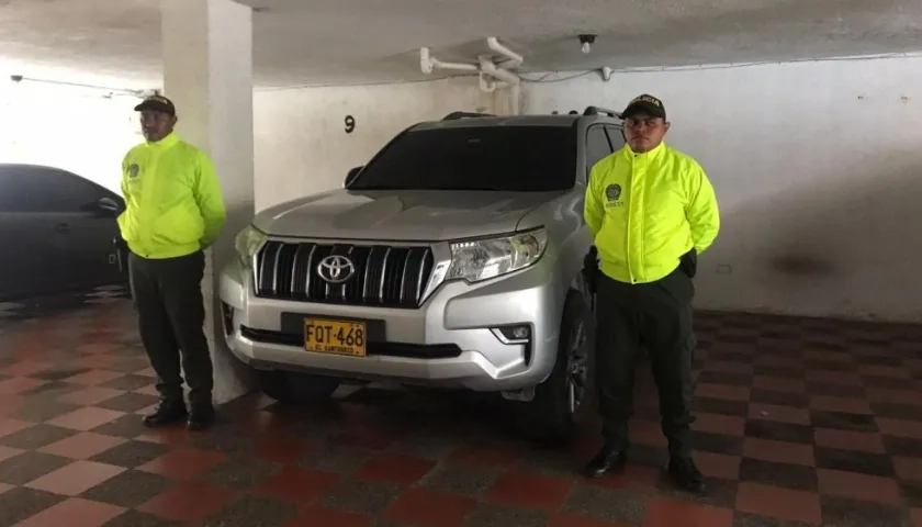 Camioneta que fue hurtada en Barranquilla.