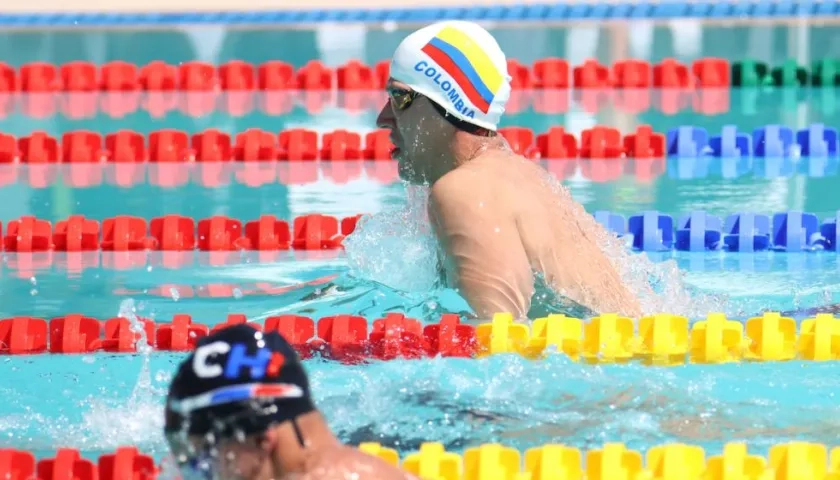 Acción de Colombia en la piscina bolivariana. 