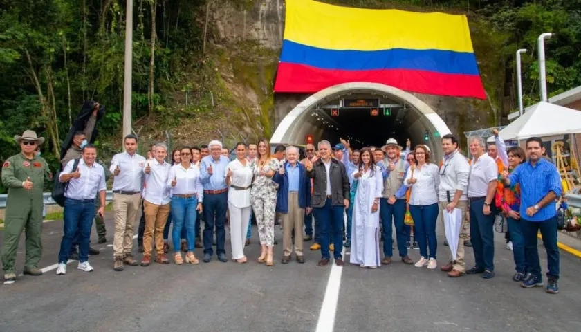 El Presidente Iván Duque durante la entrega del corredor.