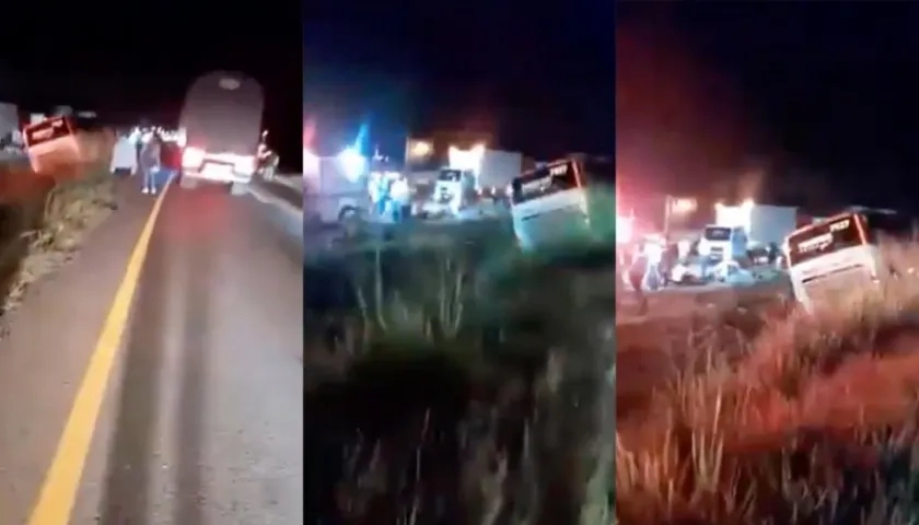 El bus 7927 se volcó por causas que son investigadas.