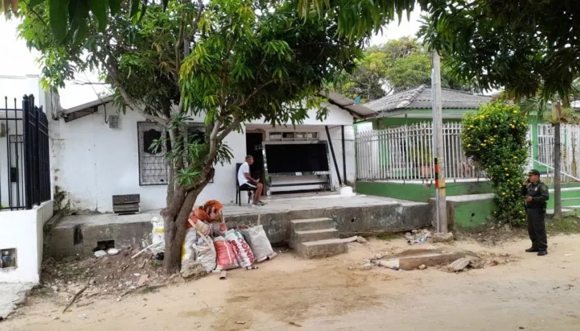 Lugar del atentado en El Santuario.