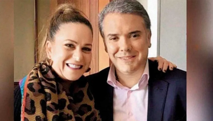 'Caya' Daza e Iván Duque.