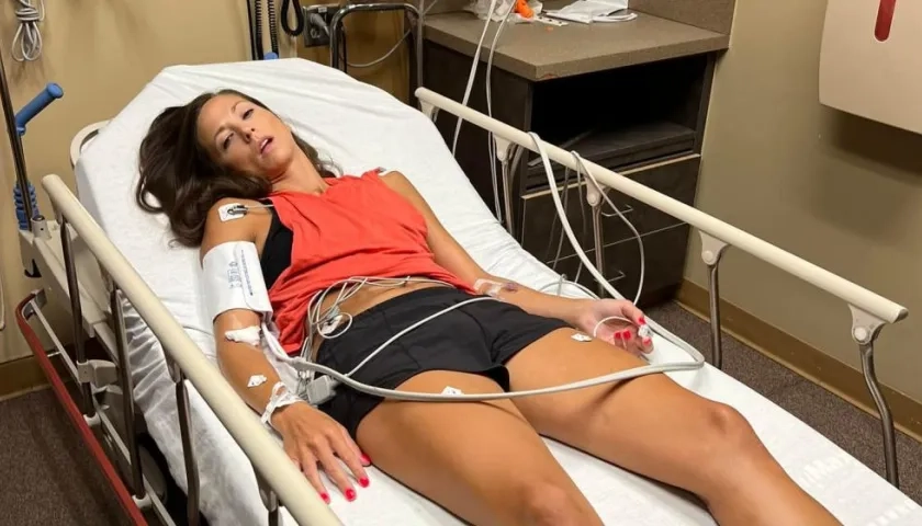 Renee Parsons mientras estaba en el hospital. 