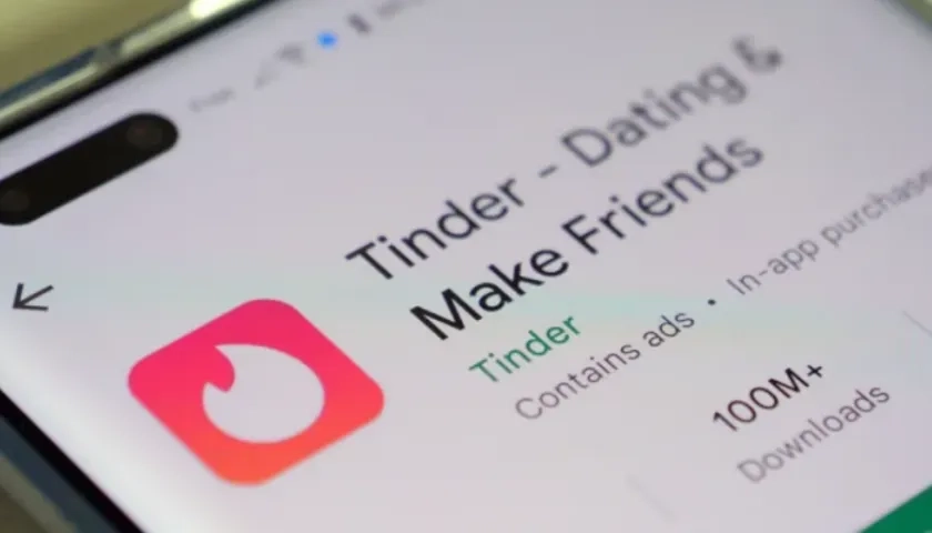 Aplicación de Tinder. 