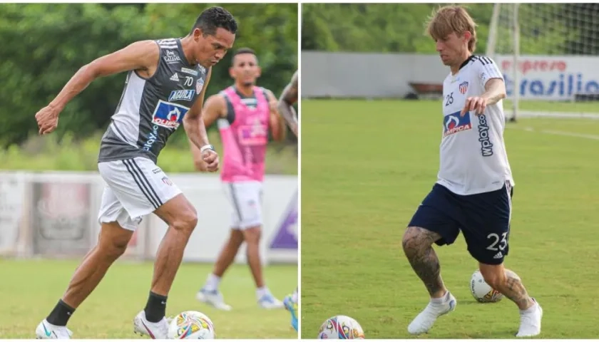 Carlos Bacca e Iván Rossi buscan estar a tiempo para el partido del sábado. 