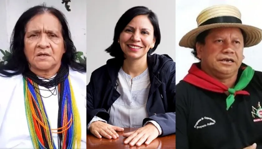 Leonor Zalabata Torres, Patricia Tobón y Giovani Yule.