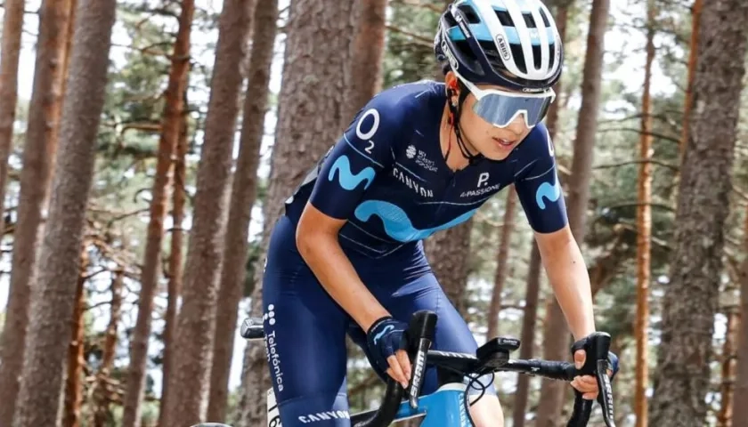 Paula Patiño, ciclista colombiana. 