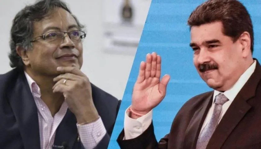 Gustavo Petro y Nicolás Maduro.