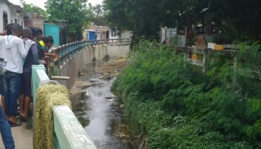 Lugar donde fue hallado el feto en Santa María. 