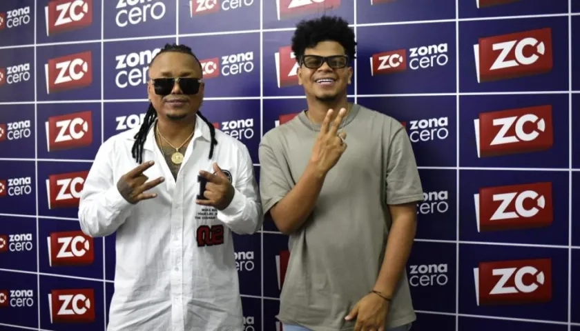 El ‘presidente de la champeta’ Mr Black junto al ‘prospecto de la melodía’ Keyvin Ce. 