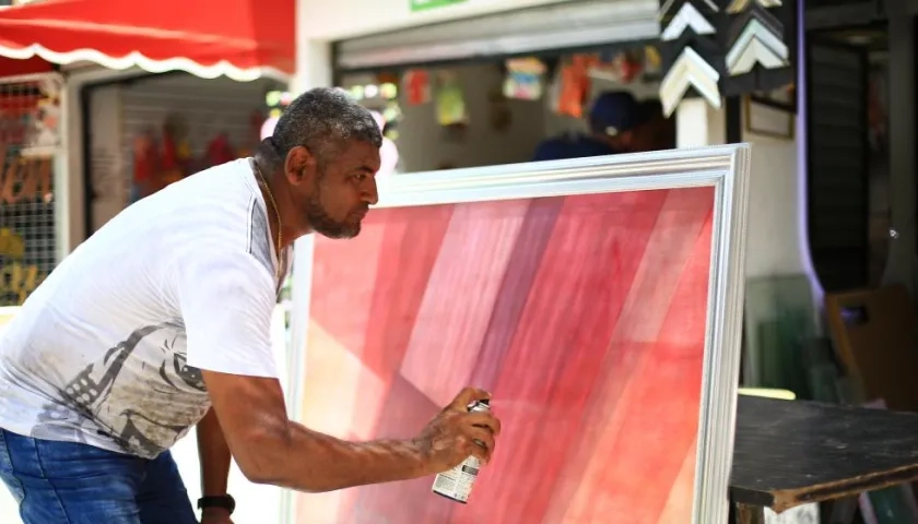 Artesano en la Esquina del arte. 