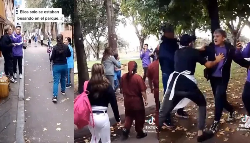 Agresión en parque de Bogotá