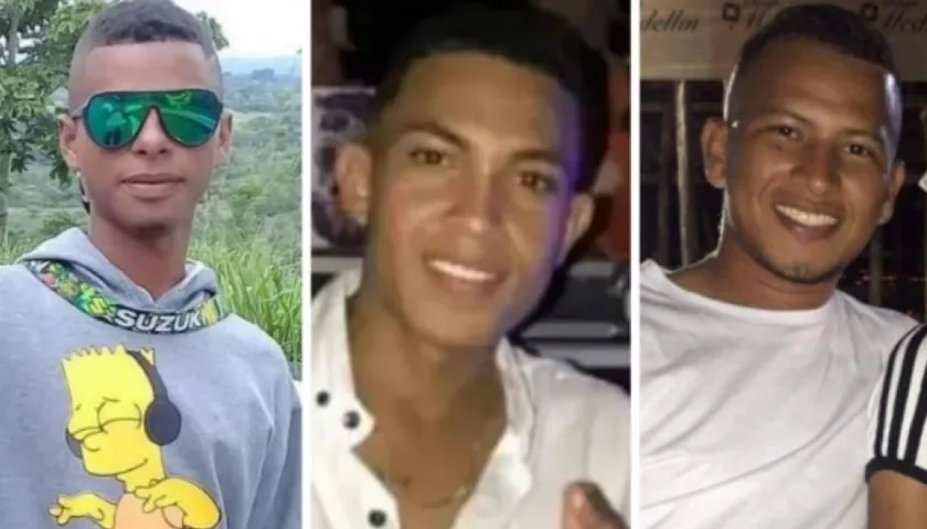 Jose Carlos Arévalo, Jesús Daniel Díaz y Carlos Alberto Ibáñez, asesinados.