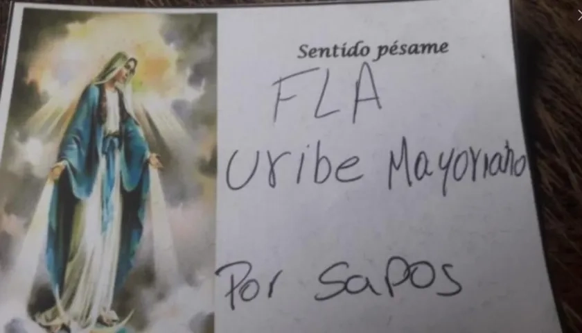 El sufragio enviado a la casa del Personero de Puerto Libertador.