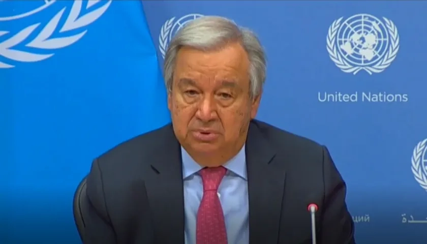 Secretario general de la ONU, António Guterres.