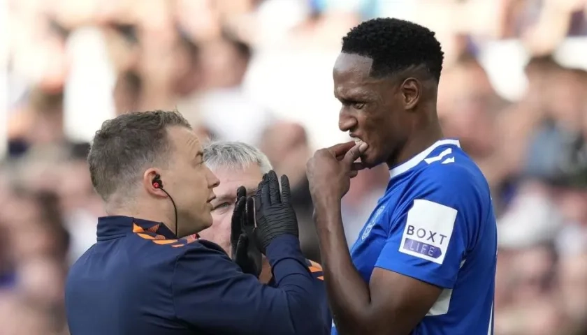 Yerry Mina, jugador del Everton. 