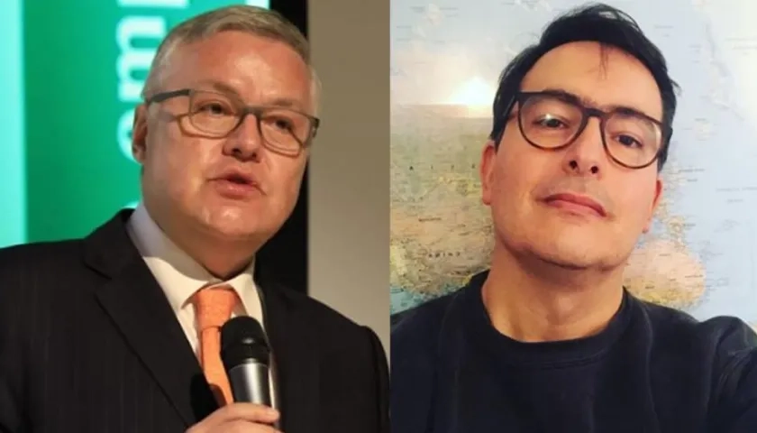 El Ministro de Justicia, Néstor Osuna, y su esposo, el periodista Mauricio Arroyave.