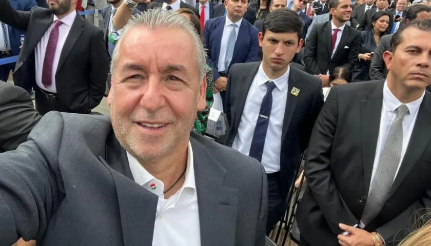 El nuevo Director del Sena, Jorge Eduardo Londoño, el día de la posesión del Presidente Gustavo Petro.