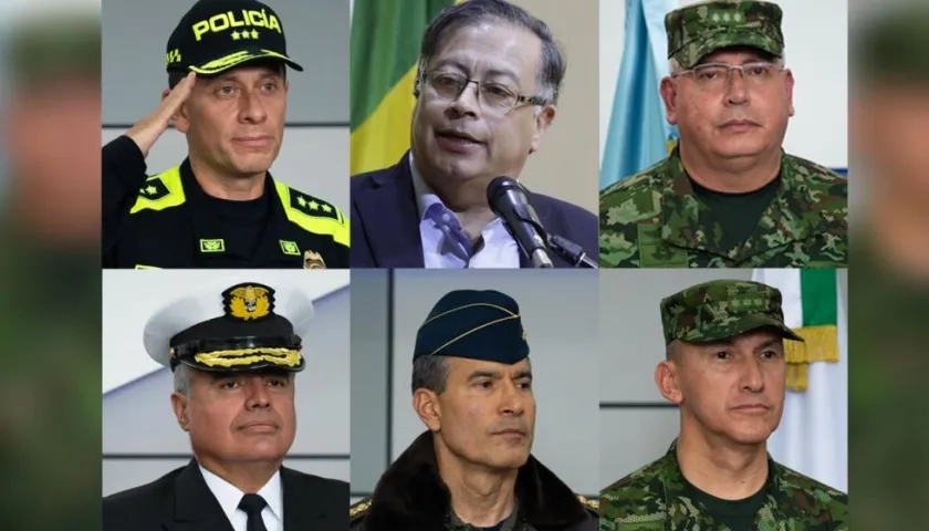 Cúpula militar que acompañará gestión del presidente Petro.