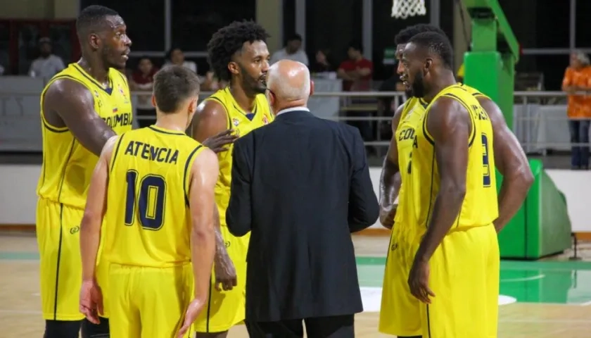 Jugadores de la Selección Colombia de baloncesto. 