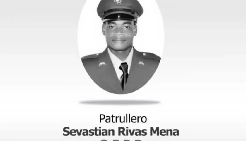 El patrullero de la Policía Nacional, Sebastián Rivas Mena.