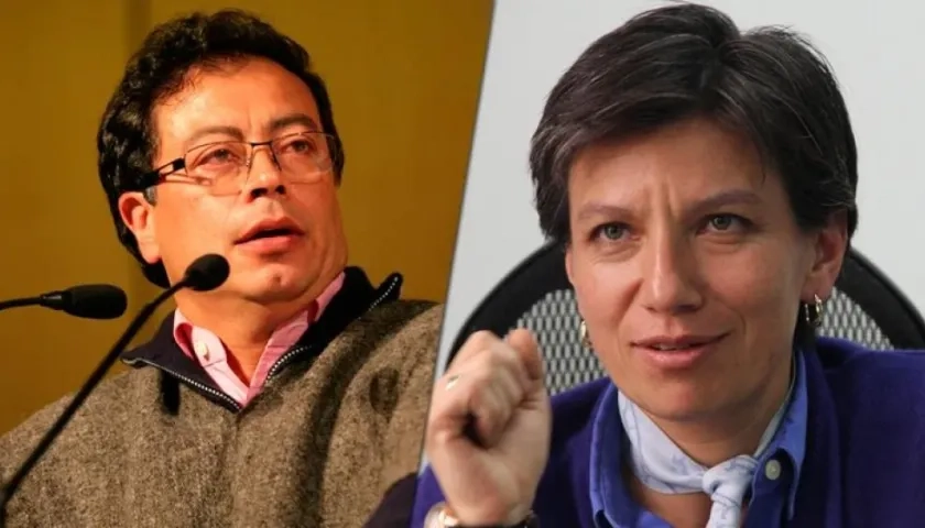 Gustavo Petro y Claudia López.