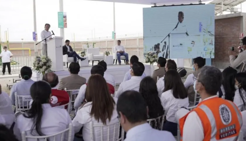 Juan Manuel Rojas, presidente de Promigas, en la inauguración del gasoducto para Piura.