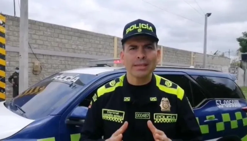 Coronel Andrés Serna, comandante de la Policía del Magdalena.